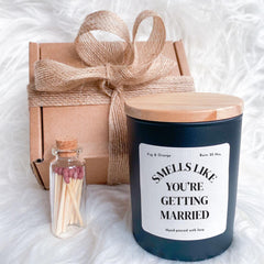 Funny Engagement Candle Gift | Smells Like You're Getting Married | Unique Gift for Bride, Groom or Engaged Couple