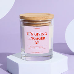 Funny Engagement Gift for a Couple Engaged AF Fun Engagement Scented Candle Vegan Keepsake for Bride to-Be Fiance Friend Present