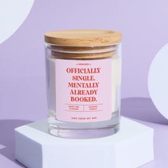 Divorce Gift Officially Single Mentally Already Booked Funny Candle Gift for Breakups Sassy Keepsake for Her