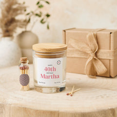 Birthday Gift Set for Her Friend Sister Mum Nanny with name and age 30th Birthday Personalised Gift Custom with Wooden Lid Keepsake Present