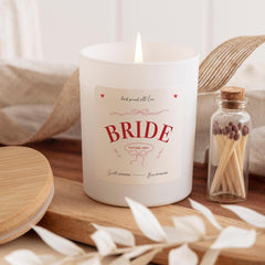Bride Candle Gift Scented Candle Keepsake for the Future Mrs Engagement Hen Party Bridal Shower Gift for Bride to-be