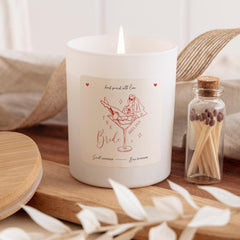 Bride or Team Bride Candle Gift Hen Party Keepsake for Bridal Shower or Wedding Day Scented Present for Ibiza Mykonos or Anywhere