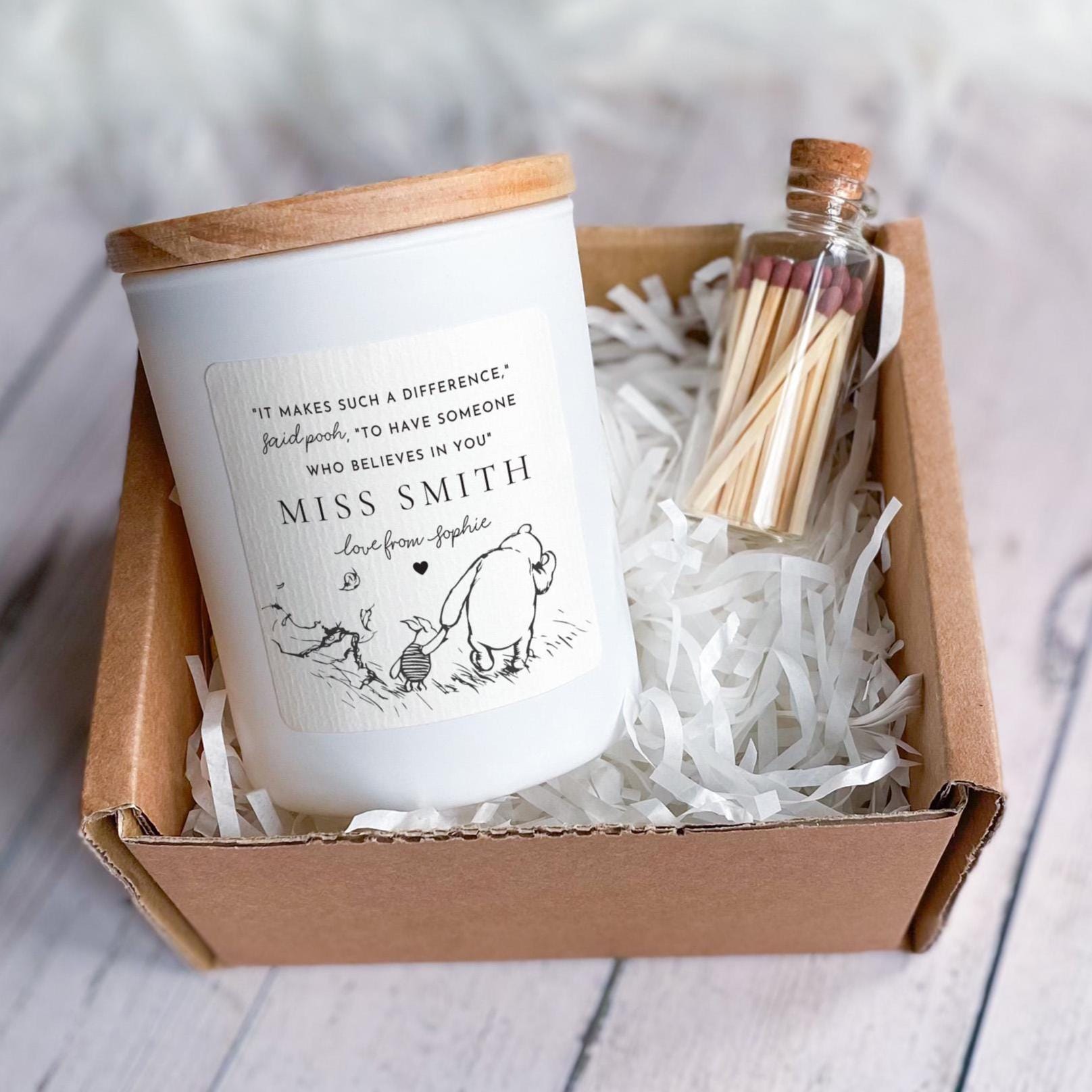 Personalised Teacher Thank You Candle Gift – Inspirational End of Year Appreciation Keepsake