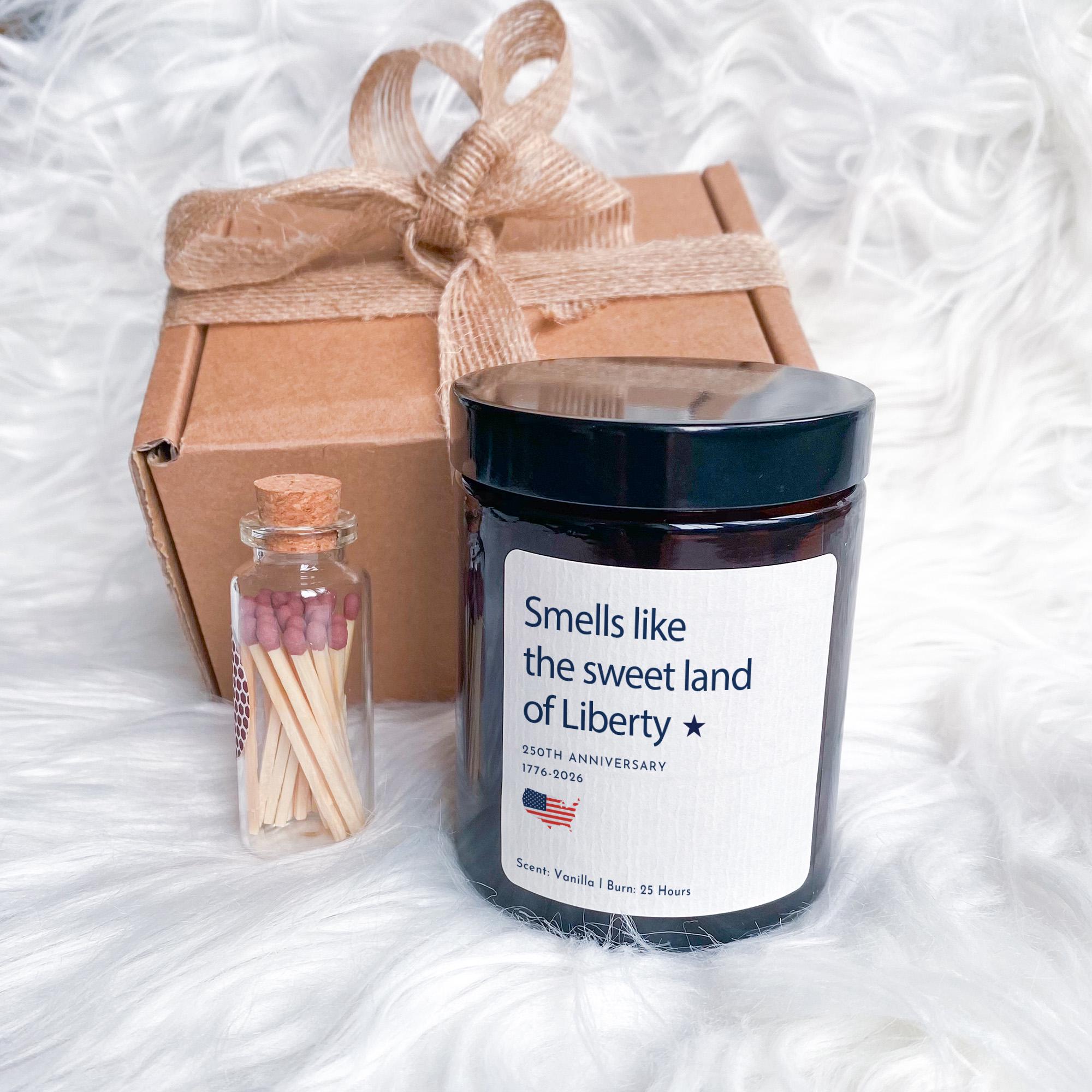 USA 250th Anniversary Candle Gift – Patriotic American Keepsake for 4th July Independence Day