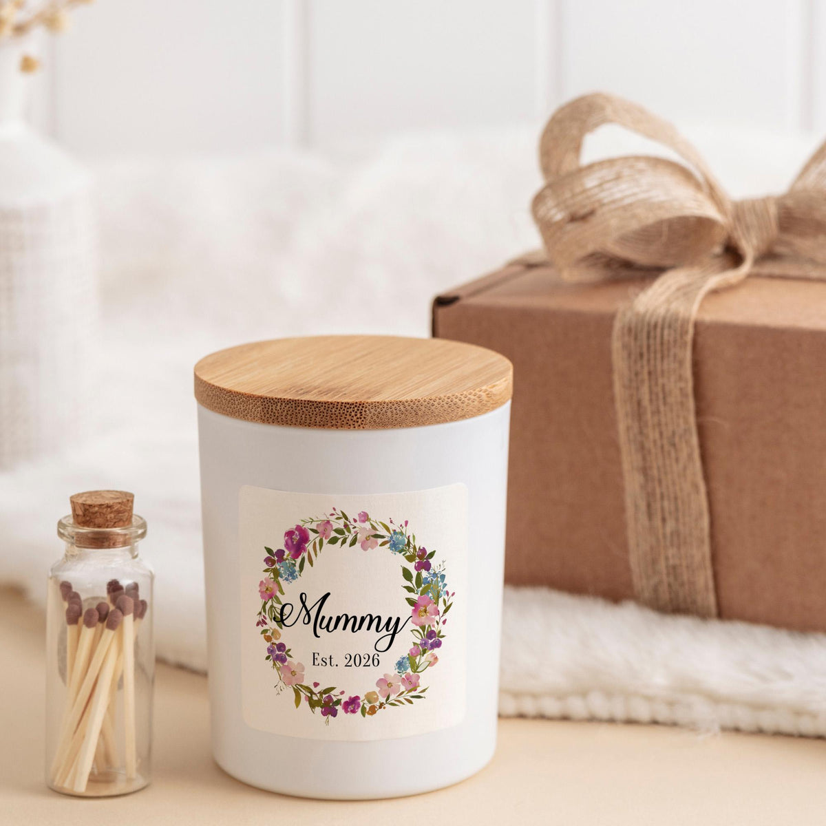 New Mummy & Daddy Candle, Pregnancy Announcement Gift, Parents to Be Keepsake, Baby Reveal Gift