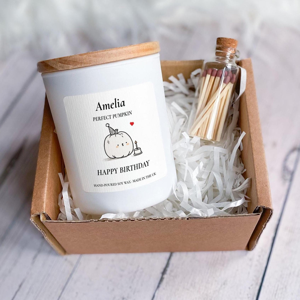 Personalised Perfect Pumpkin Birthday Candle, Custom Name Gift, Soy Wax Keepsake, Halloween Autumn Design