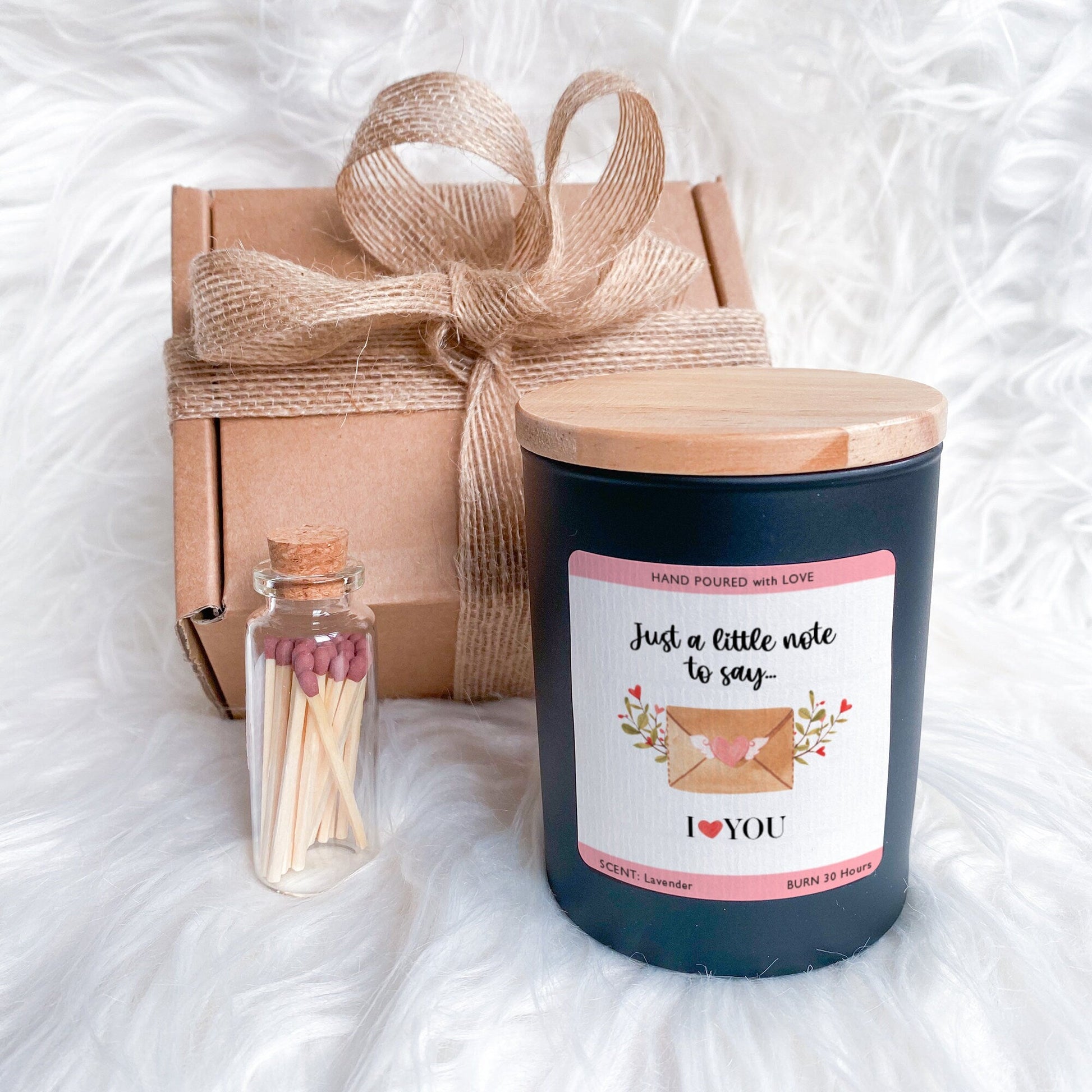 Just A Little Note To Say I love You Candle Valentine's Day Birthday Thank You Anniversary Gift for Her Him Wife Girlfriend Husband Fiancee