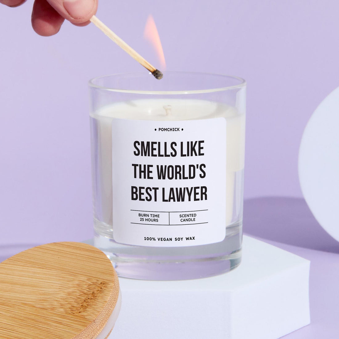 Lawyer Scented Candle Gift Smells Like the World's Best Lawyer Funny Keepsake for Graduations Career Achievements Law Student Gift