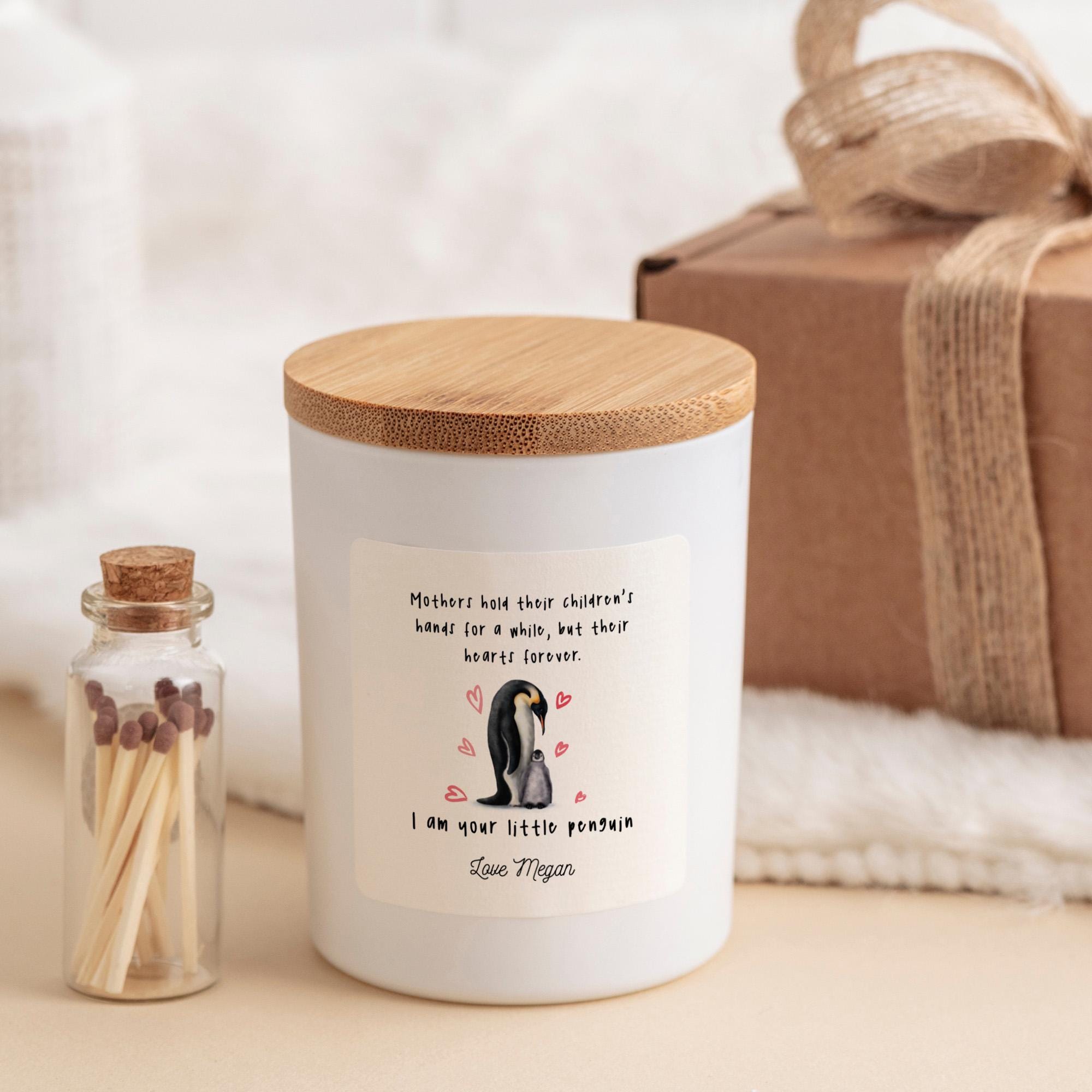 Little Penguin Candle Gift Set For Mum From Daughter Or Son With Cute Quote Mother's Day Birthday Christmas or just Because Gift