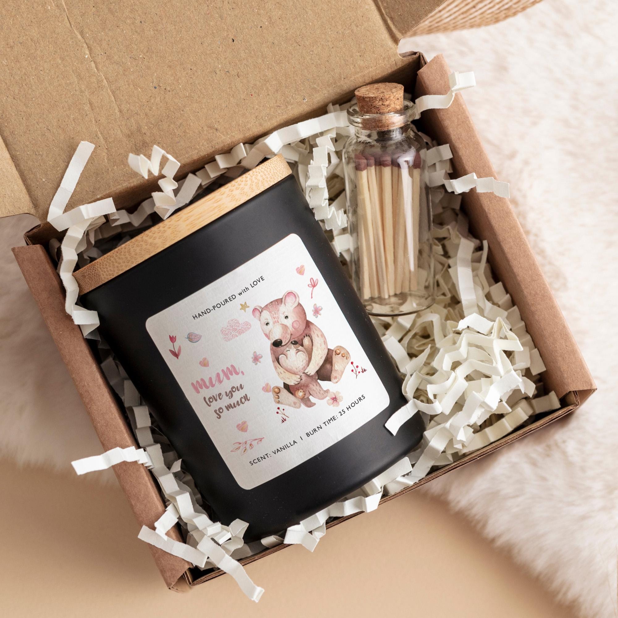 Love You So Much Scented Candle Gift For Mum From Daughter Or Son With Cute Bear Design Mother's Day Birthday Christmas Gift Box & Matches