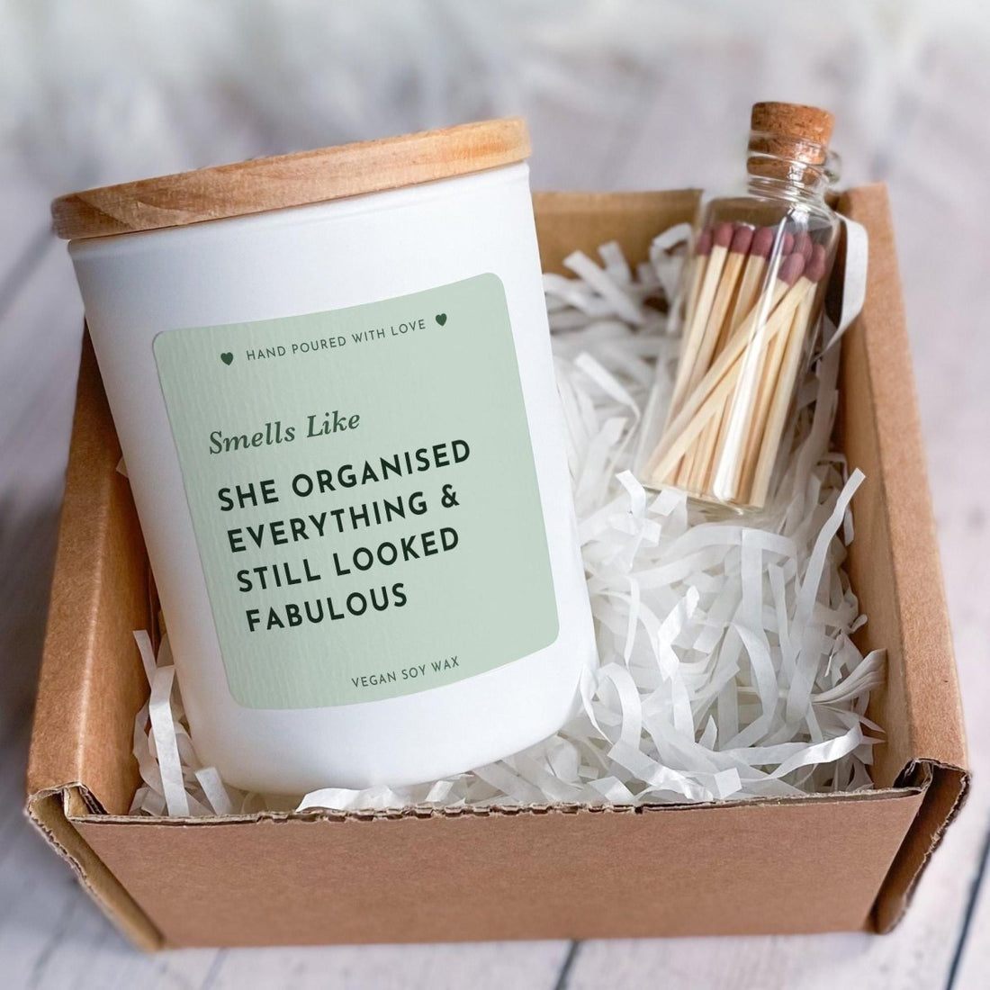 Maid of Honour Candle Gift Set, Bridesmaid Proposal Gift, Bridesmaid Thank You Present, Wedding Party Candle with Matches