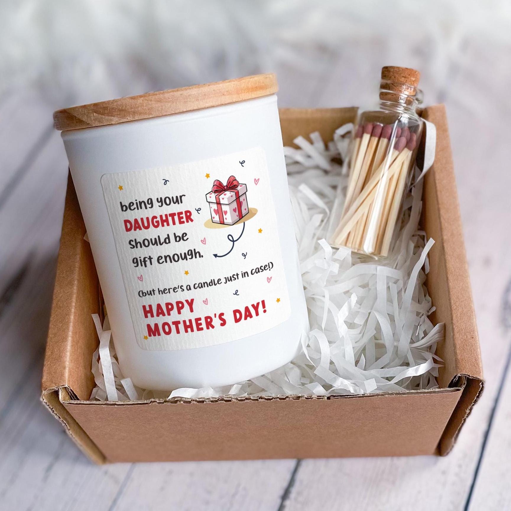 Mother's Day Candle Gift from Daughter FREE GIFT PACKAGE Funny Gift for Mummy Appreciation Present Scented Soy Wax Mum Relaxation Keepsake