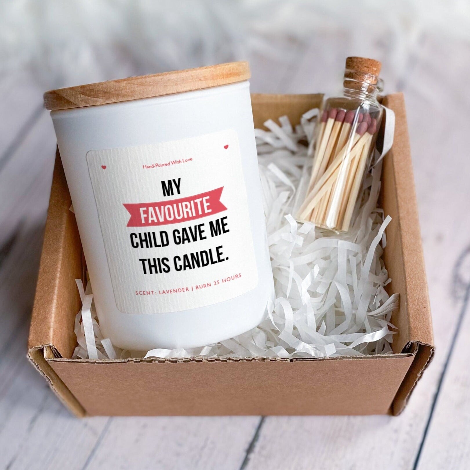 My favourite child gave me this candle scented soy wax vegan candle, Mother's Day Gift for mum mummy mama, Mums birthday Present for mum