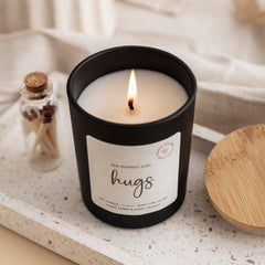 No words just hugs candle, Gift Box for Her Him, Sending you hugs in candle, Thinking of you gifts Gift for friend Get Well Soon Sympathy