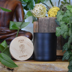 Personalised Birth Flower Candle, Birthday Gift for January February March April May June July August September October November December