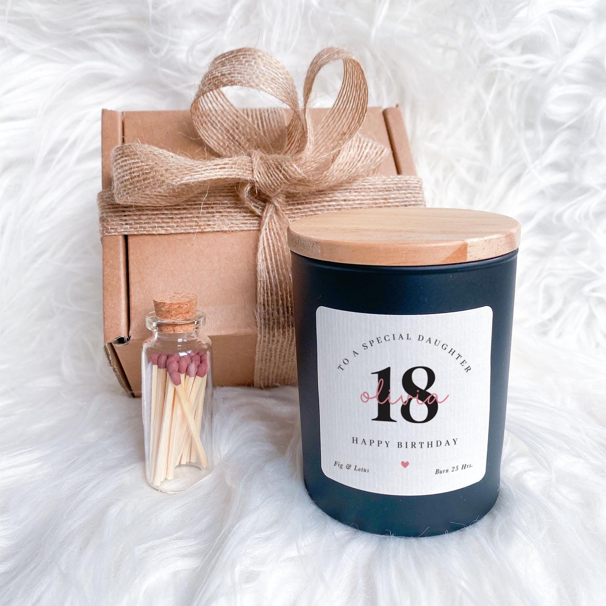 Personalised Birthday Candle for Daughter Milestone Age Gift for Her Keepsake Jar from Mum Dad 13th 16th 18th 21st 30th Birthday