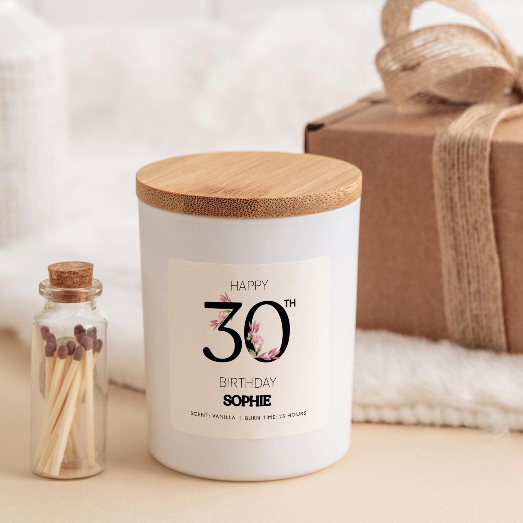 Personalised Birthday Candle Gift for Her | ANY AGE | Mum, Daughter, Sister, Friend, Auntie, Boss | 21st 30th 40th 50th