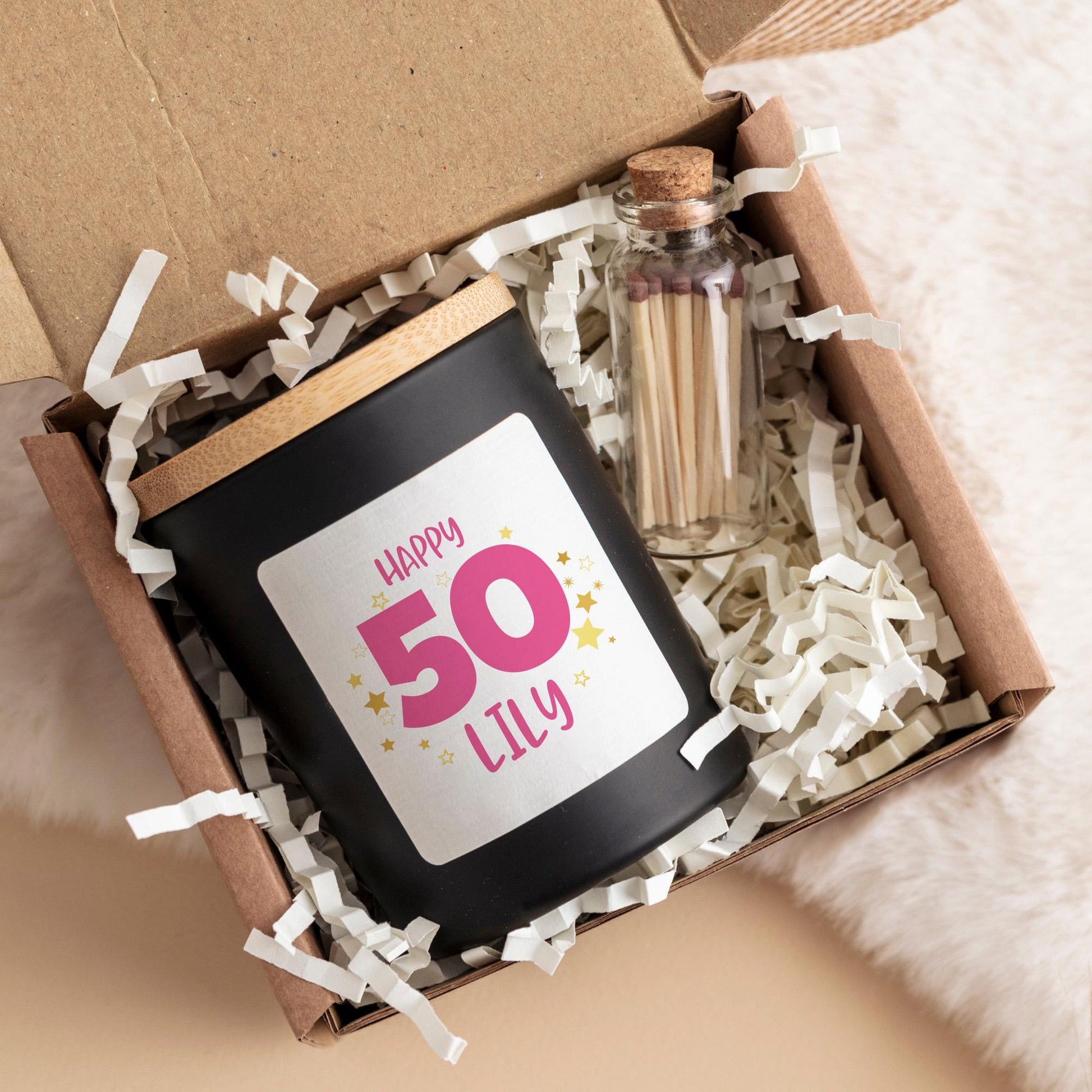 Personalised Birthday Candle Gift for Her ANY AGE Scented Birthday Gift for Grandma Mum Best Friend Sister Auntie Colleague Boss Daughter