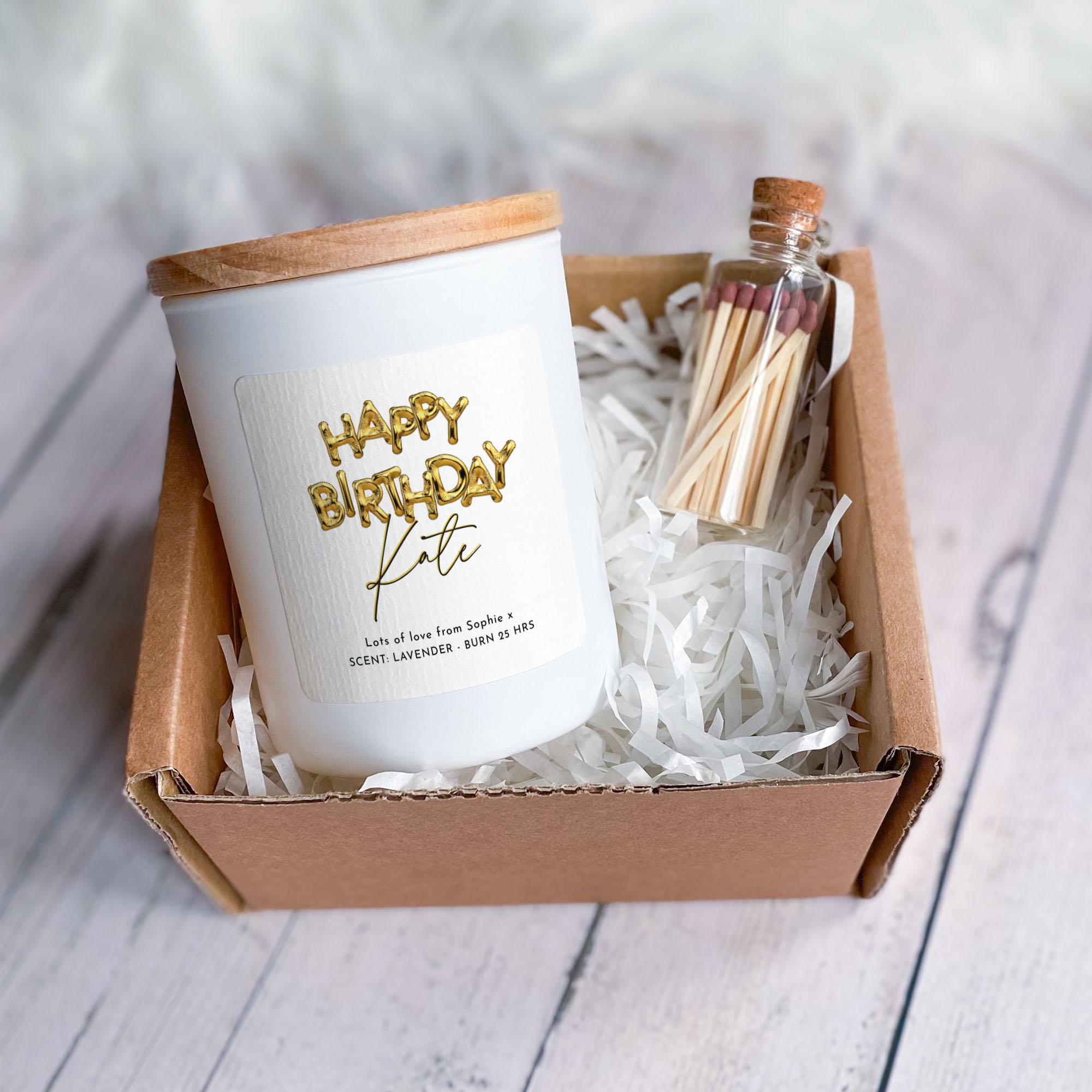 Personalised Birthday Candle Gift Thoughtful Keepsake for Her or Him Friend Sister Niece Colleague or Family 18th 21st 30th 40th Birthday