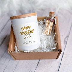 Personalised Birthday Candle Gift Thoughtful Keepsake for Her or Him Friend Sister Niece Colleague or Family 18th 21st 30th 40th Birthday