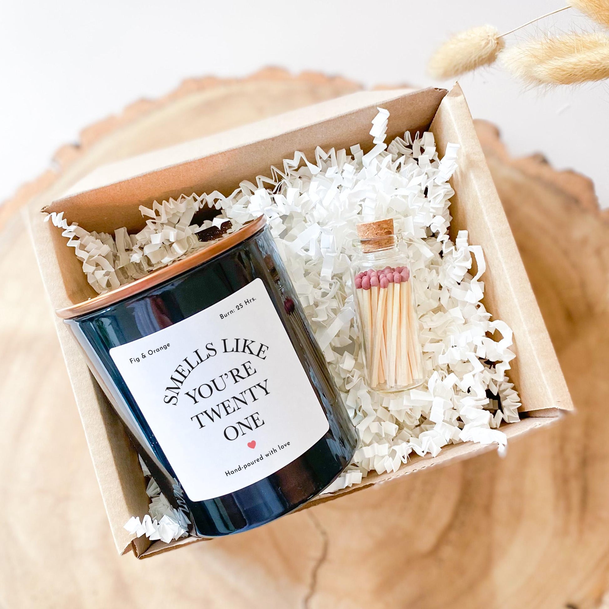 Personalised Birthday Gift Candle Keepsake for Her Daughter Sister Friend Milestone Present with Match Jar 16th 21st 18th 30th 40th 50th