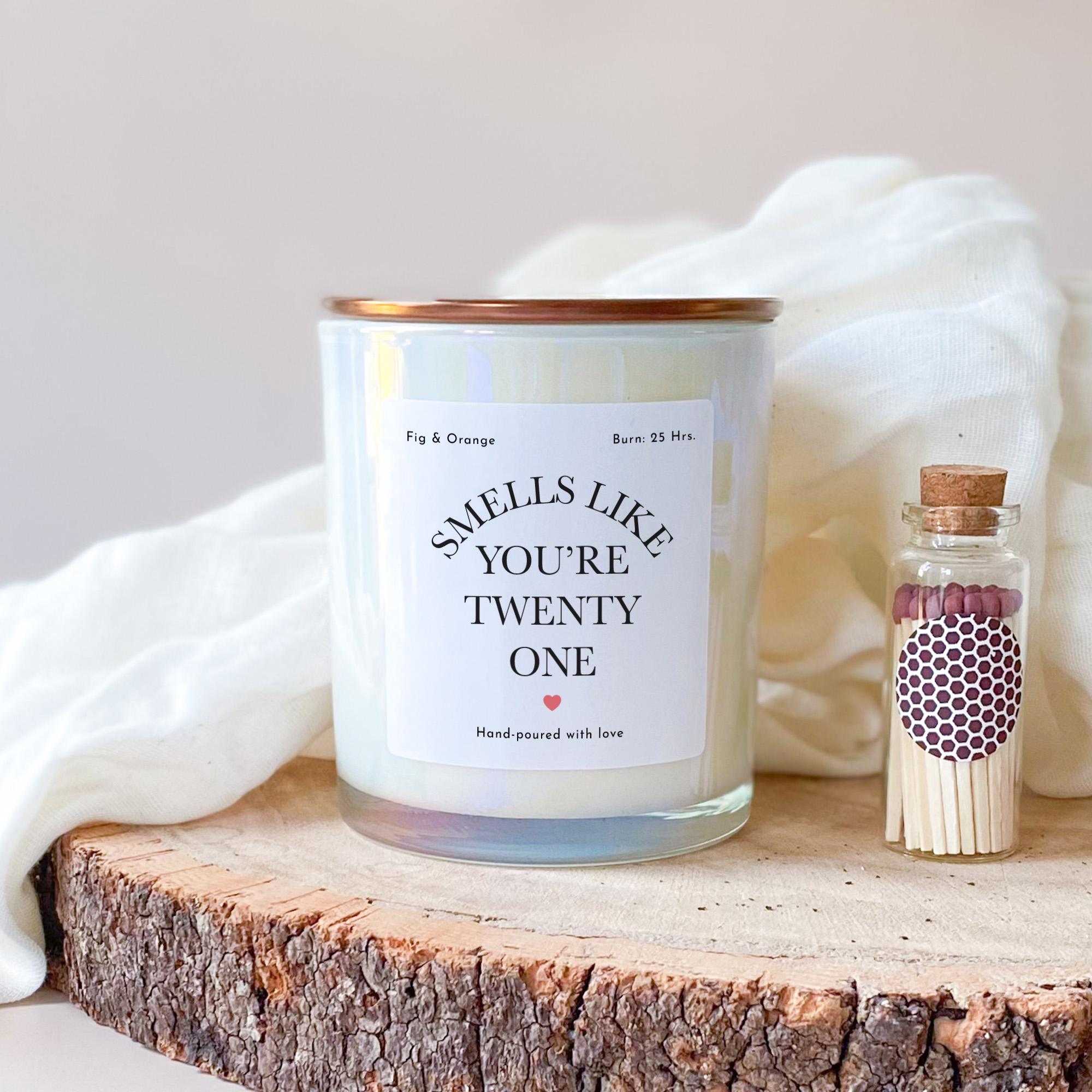 Personalised Birthday Gift Candle Keepsake for Her Daughter Sister Friend Milestone Present with Match Jar 16th 21st 18th 30th 40th 50th