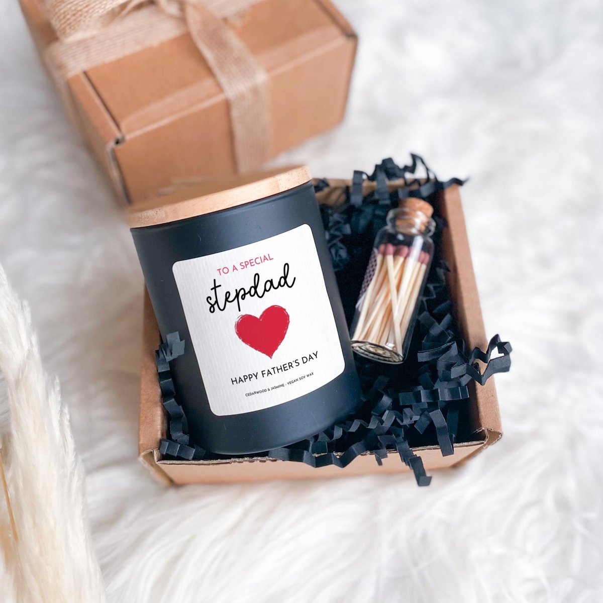 Personalised Daddy Candle Gift Box, Father’s Day Gift for New Dad with Matches Set