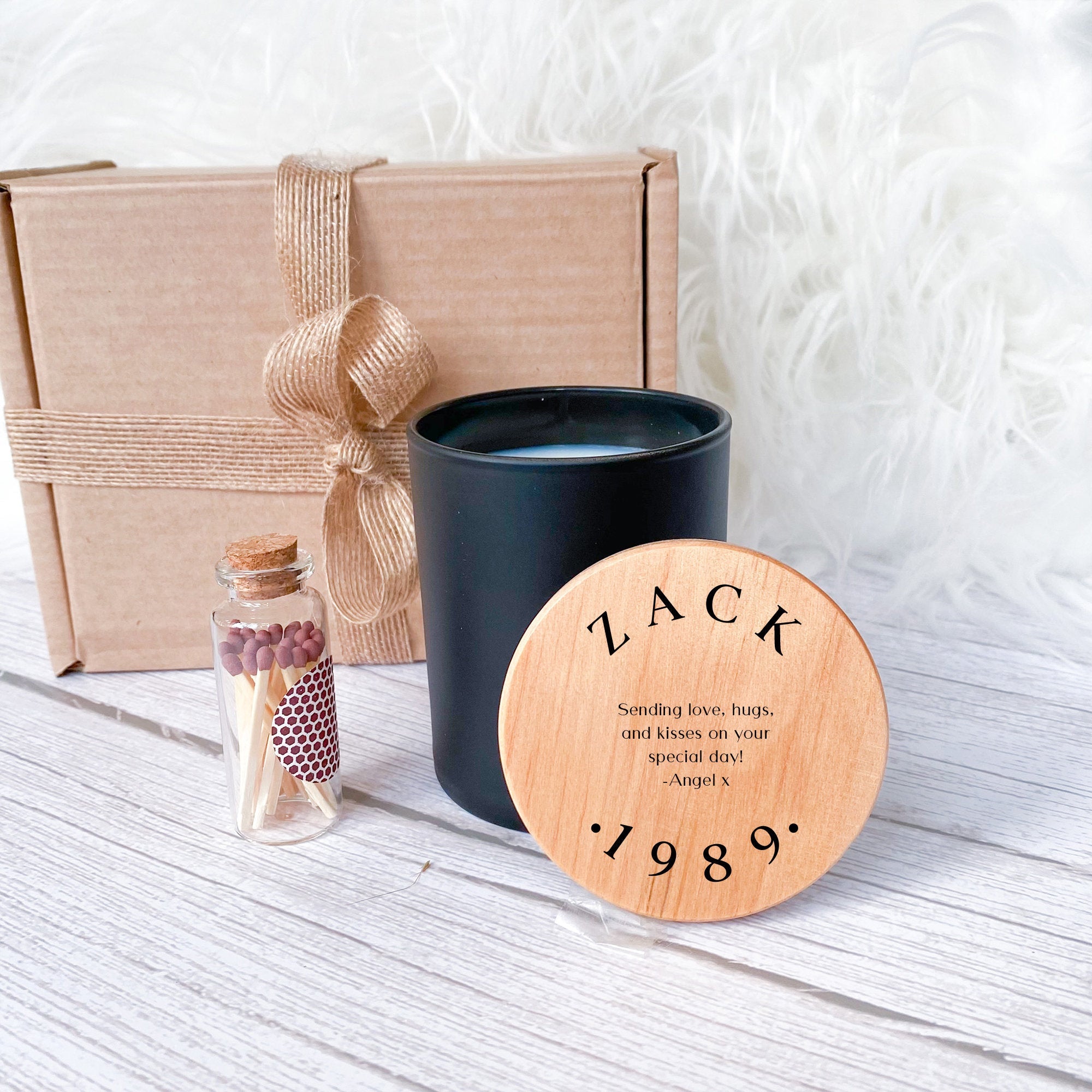 Personalised Engraving Birthday Candle, Gift for him, Gift for her, Mum Dad Grandma Grandad Friend Colleague Wife Husband Son Daughter