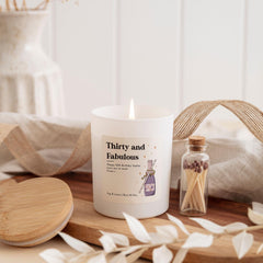 Personalised ‘Fabulous' Birthday Candle Elegant Keepsake for Daughter Sister Friend or Loved One 16th 18th 21st 30th 40th Birthday