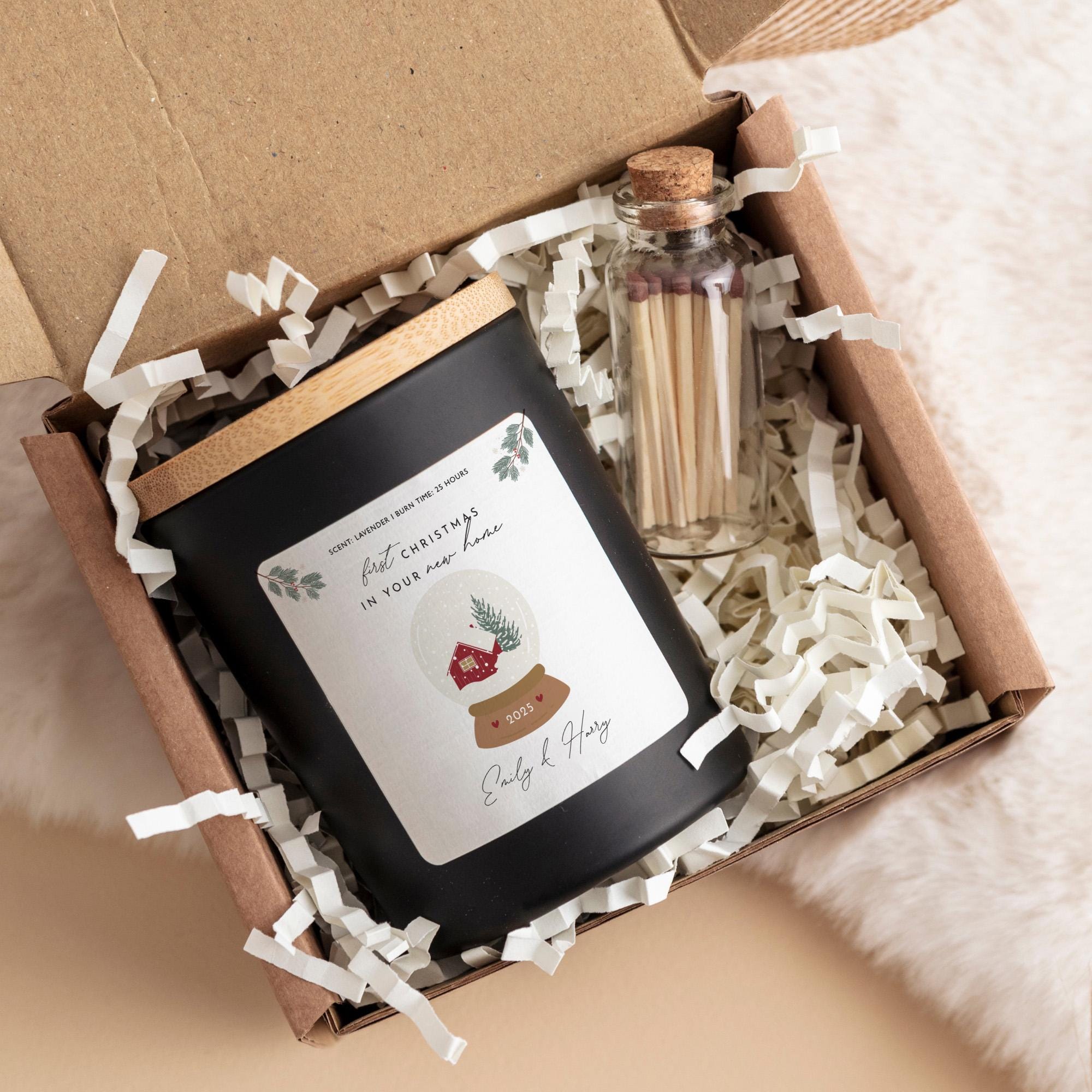 Personalised First Christmas in New Home Candle Gift for a Couple