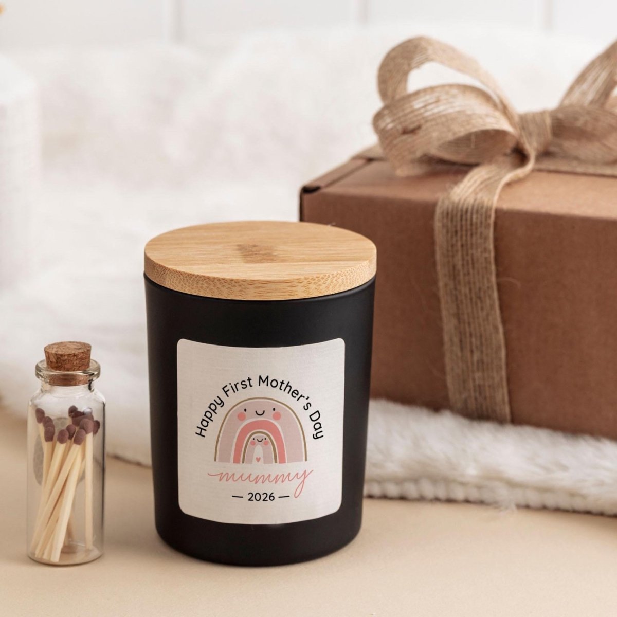 Personalised First Mother’s Day Candle Gift for Mummy - Gift Set with Matches Jar