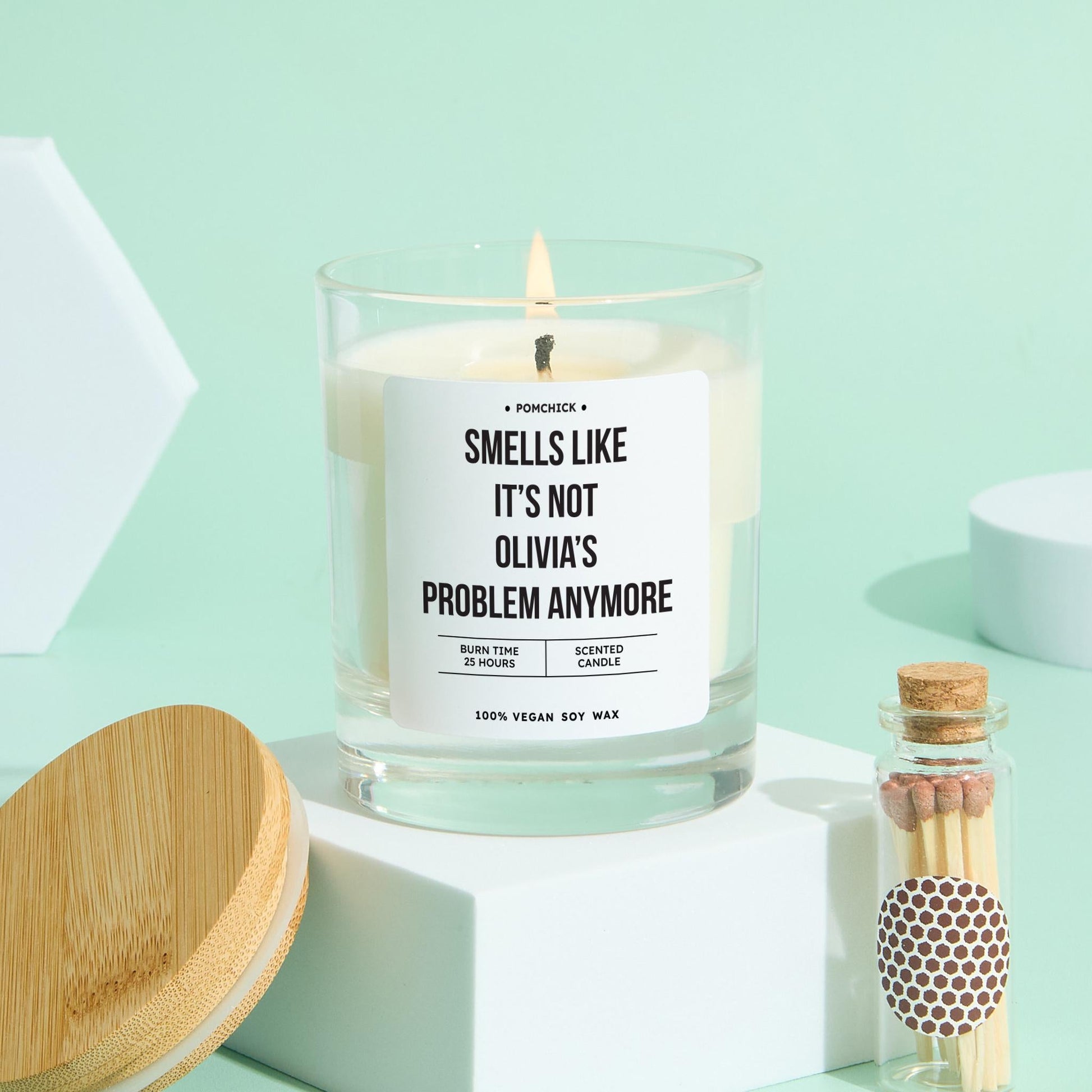 Personalised Funny Gift for Her Smells Like It's Not My Problem Anymore Candle Scented Gift for Teacher Coworker New Job Retirement Divorce