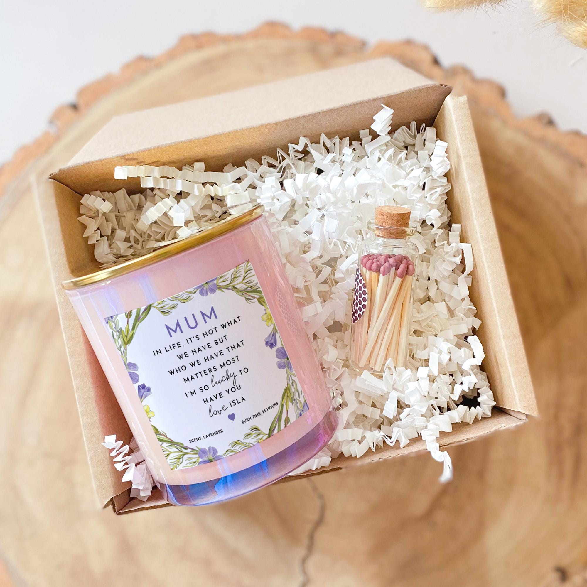 Personalised Gift for Mum on Mother's Day Christmas Mum's Birthday Luxurious Floral Design Candle Thoughtful Keepsake for Mummy