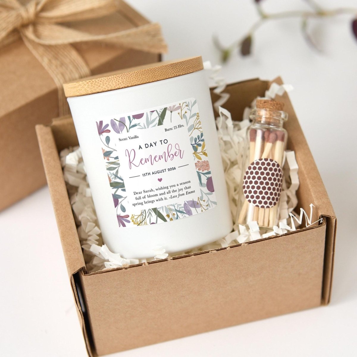 Personalised Memorial Candle Gift, A Day To Remember Soy Wax Candle, Custom Date Keepsake