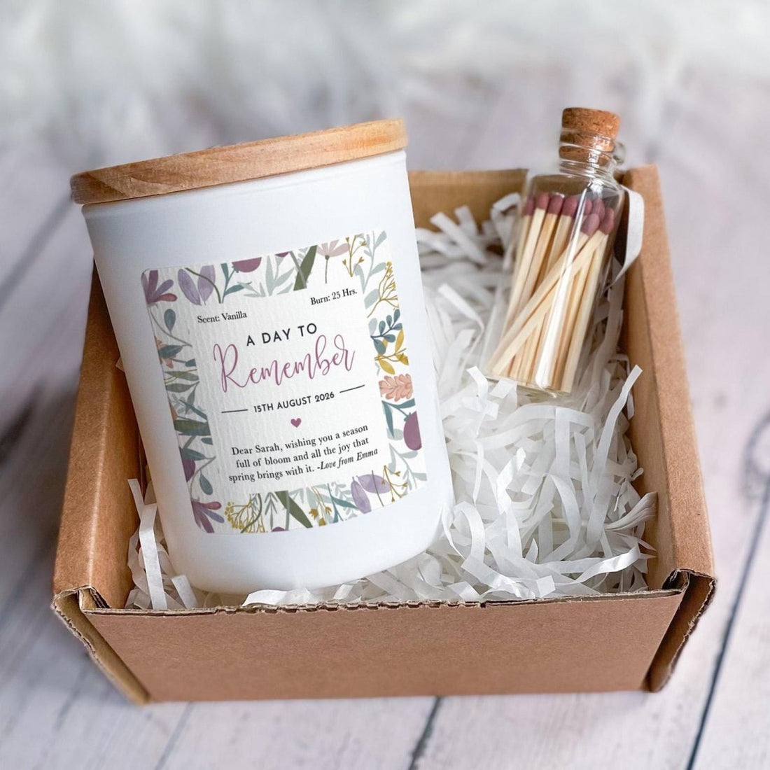 Personalised Memorial Candle Gift, A Day To Remember Soy Wax Candle, Custom Date Keepsake