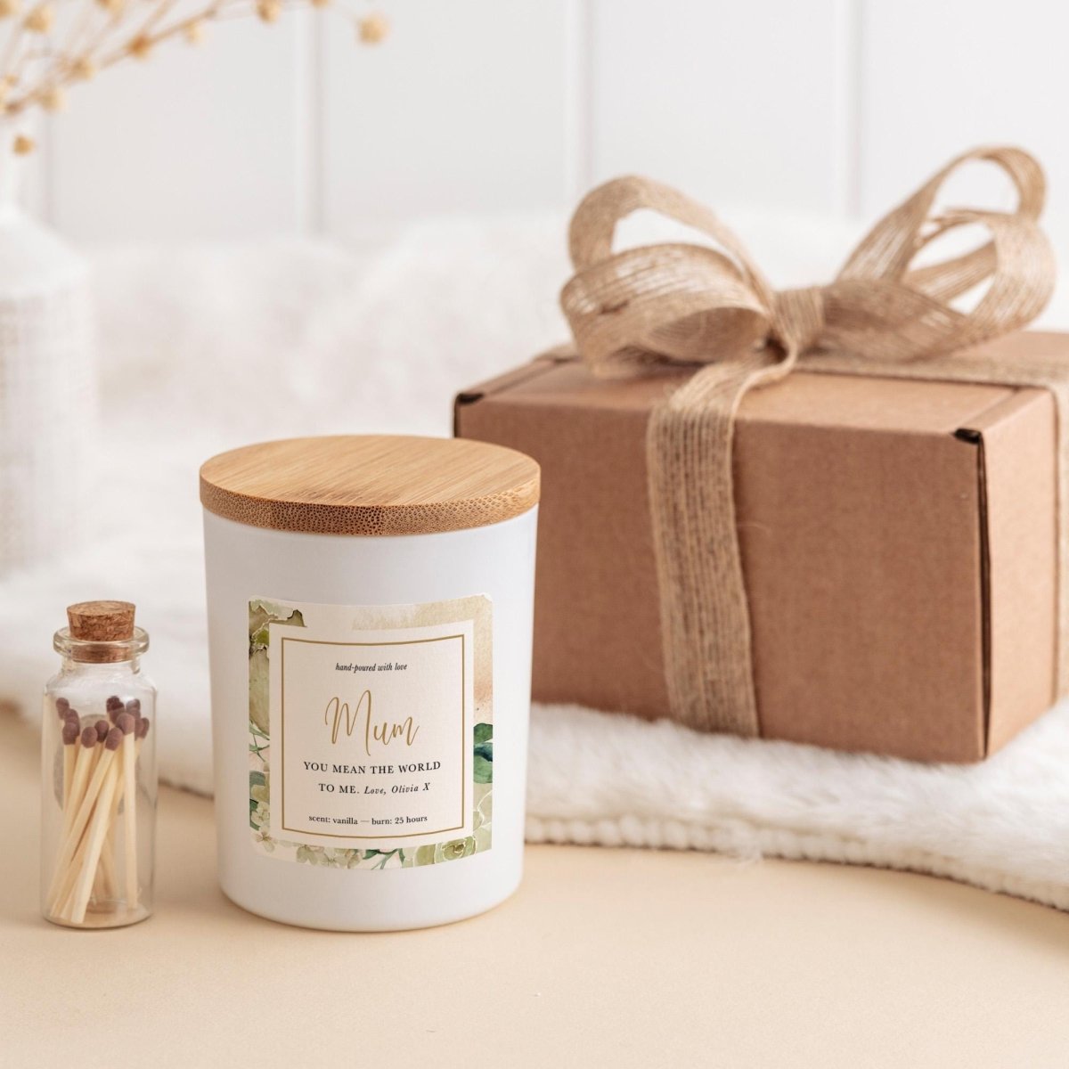 Personalised Mum Candle Gift Set –Mother’s Day Mum's Birthday Christmas Present for Mummy