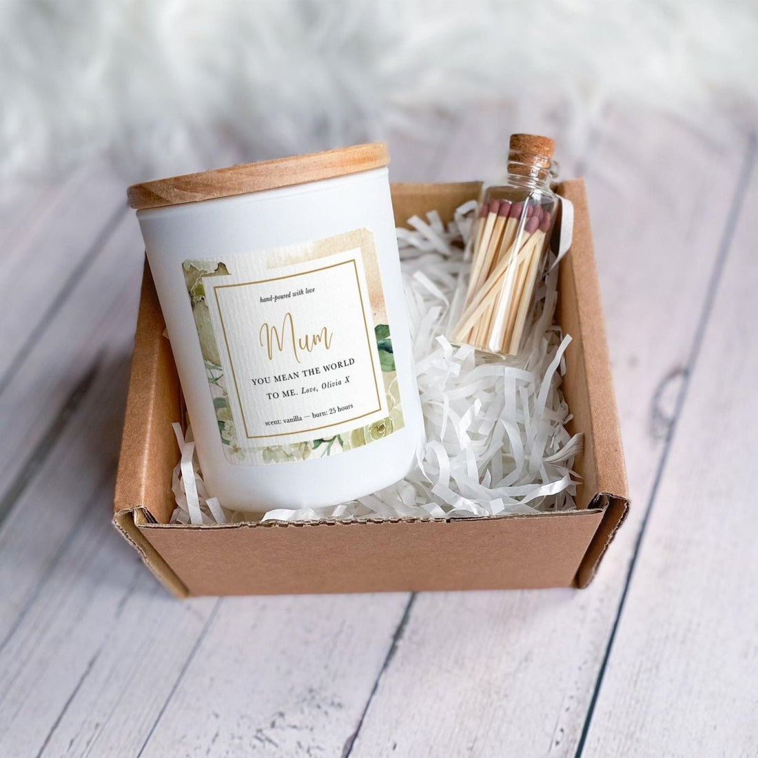 Personalised Mum Candle Gift Set –Mother’s Day Mum's Birthday Christmas Present for Mummy