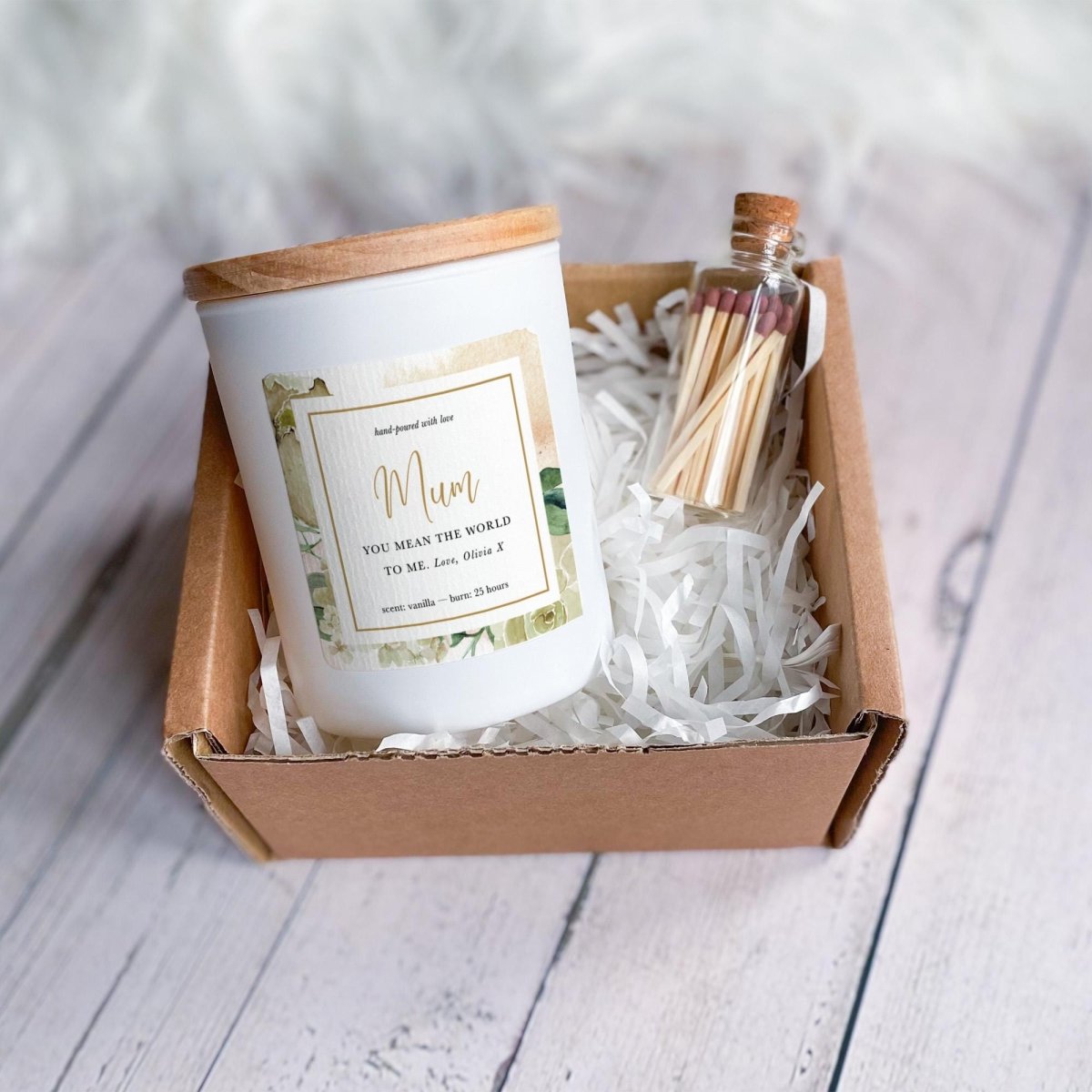Personalised Mum Candle Gift Set –Mother’s Day Mum's Birthday Christmas Present for Mummy
