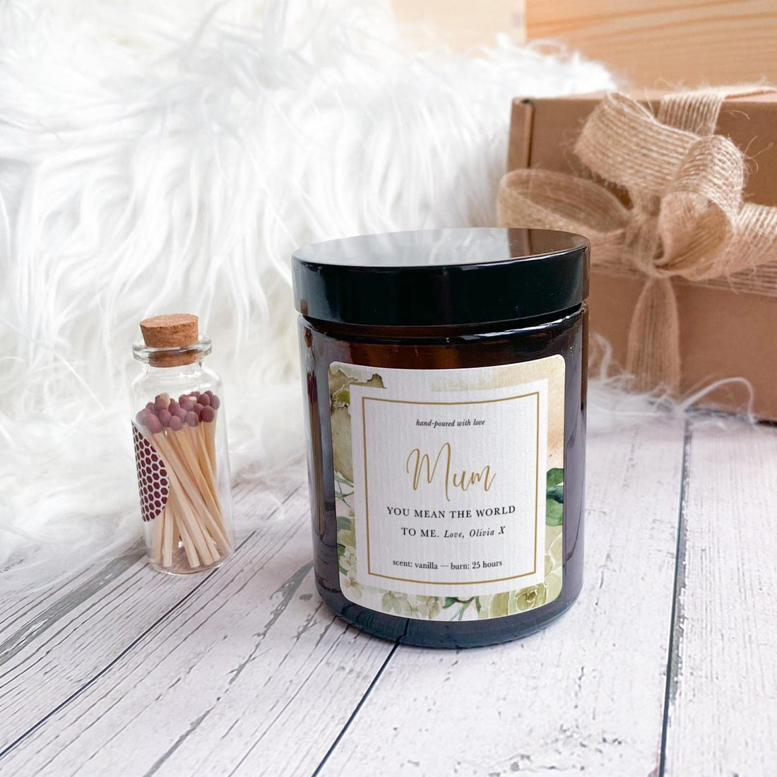 Personalised Mum Candle Gift Set –Mother’s Day Mum's Birthday Christmas Present for Mummy