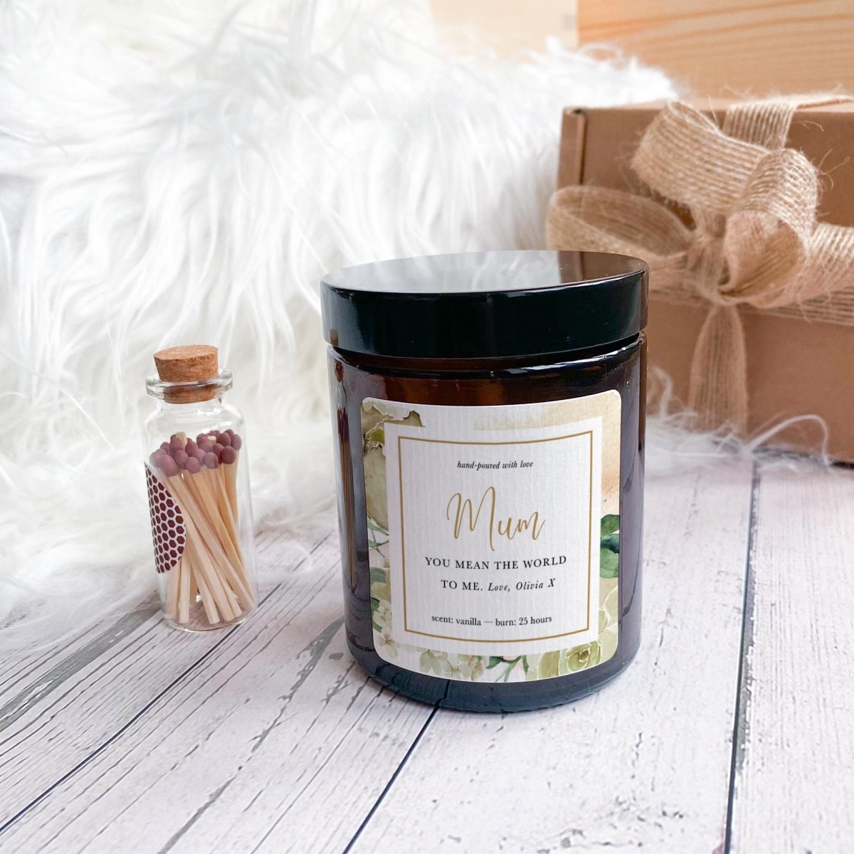 Personalised Mum Candle Gift Set –Mother’s Day Mum's Birthday Christmas Present for Mummy