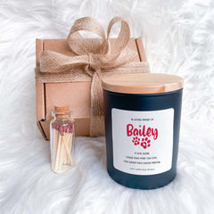 Personalised Pet Memorial Candle Custom Name Paw Print Loving Tribute for Dog Cat Owner Loss Gift Remembrance Sympathy Gift In Loving Memory