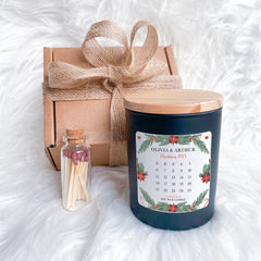 Personalised Scented Christmas Advent Calendar Candle Gift Set, Contemporary Christmas Gift, Cosy Candle Advent, Xmas Scented Candle