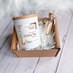Personalised Scented Christmas candle gift set for sister mum dad grandma son friend daughter in law godfather godmother stepdad step mum