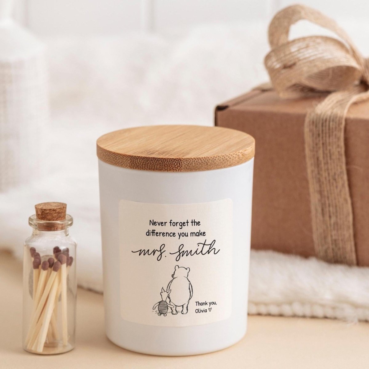 Personalised Teacher Thank You Candle – End of Term Keepsake Gift