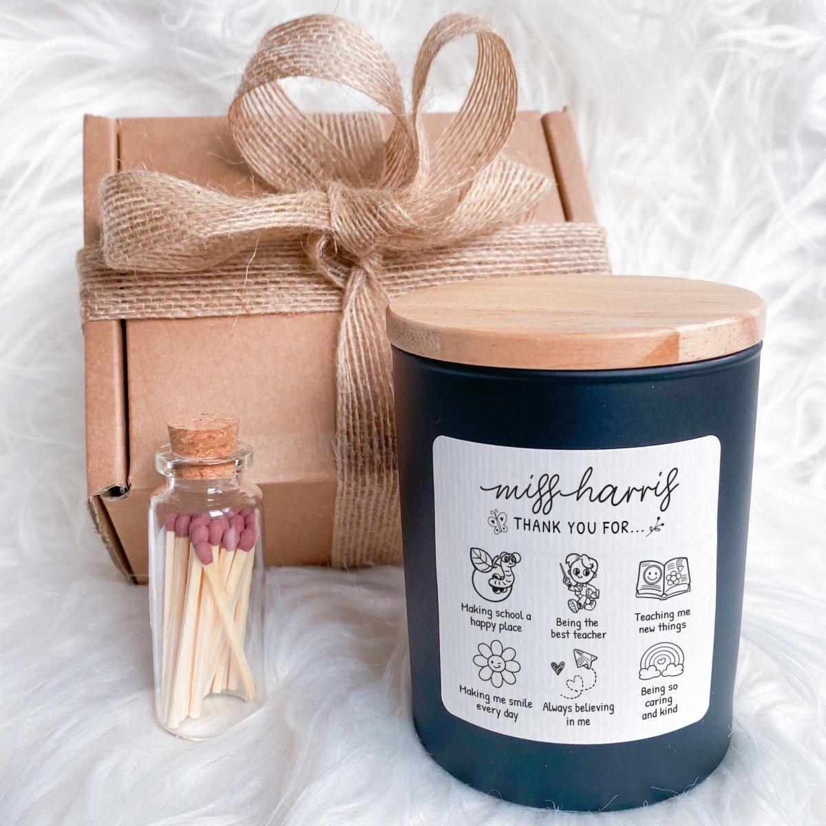 Personalised Teacher Thank You Candle Gift – End of Term Appreciation Present