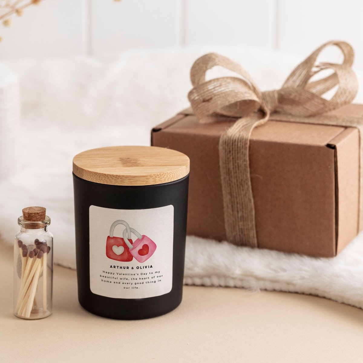 Personalised Valentine’s Day Candle Gift for Wife – Custom Name Keepsake