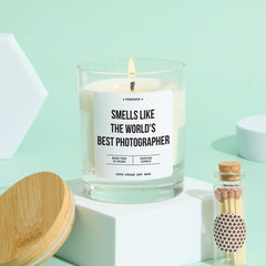 Photographer Scented Candle Gift Smells Like the World's Best Photographer Fun Keepsake for Photography Lovers Gift for Her Him Wife
