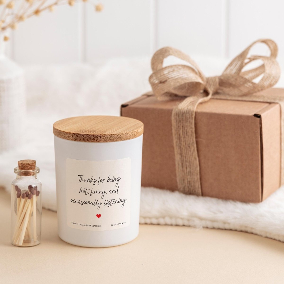 Playful Love Quote Candle – Funny Relationship Gift for Him or Her, Valentine’s Day or Anniversary