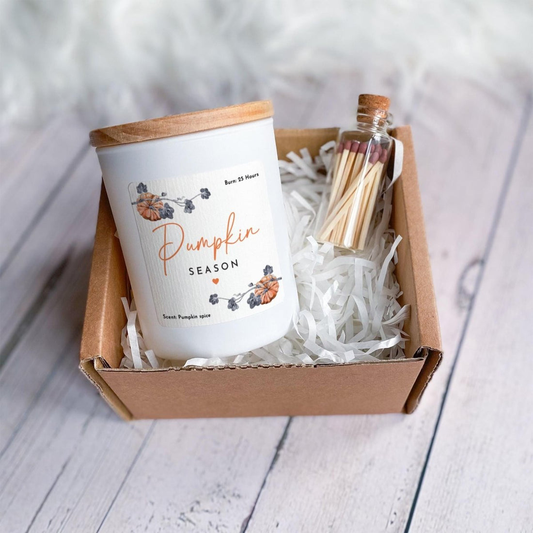 Pumpkin Candle Gift Set Autumn Scented Candle Cosy Home Gift Seasonal Candle Gift