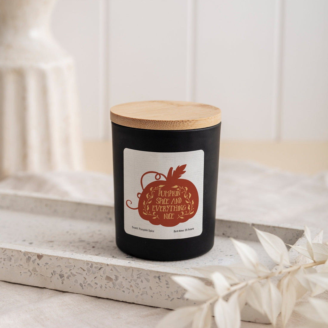 Pumpkin Spice Soy Wax Scented Candle, Autumn Candle Hand - Poured Cosy Autumn Gift for Friends Mum Dad Grandma Home Decor September Birthday